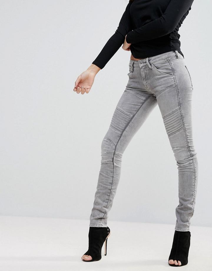 G- Star 5620-z Customer Kamden Mid Skinny Superstretch Jeans - Gray