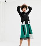 Na-kd Pleated Skirt With Block Color Detailing