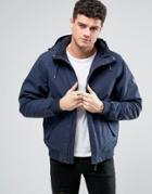 Rvca Humble Hooded Water Repellent Jacket - Navy