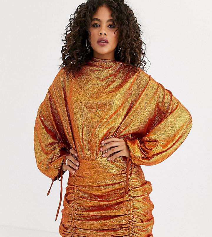 Asos Design Tall Oversized Mini Dress In All Over Sequin - Multi