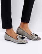 Park Lane Suede Tassle Point Flat Shoes - Multi