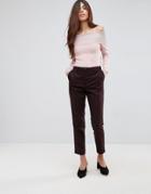Selected Valina Wool Blend Tailored Pants - Brown