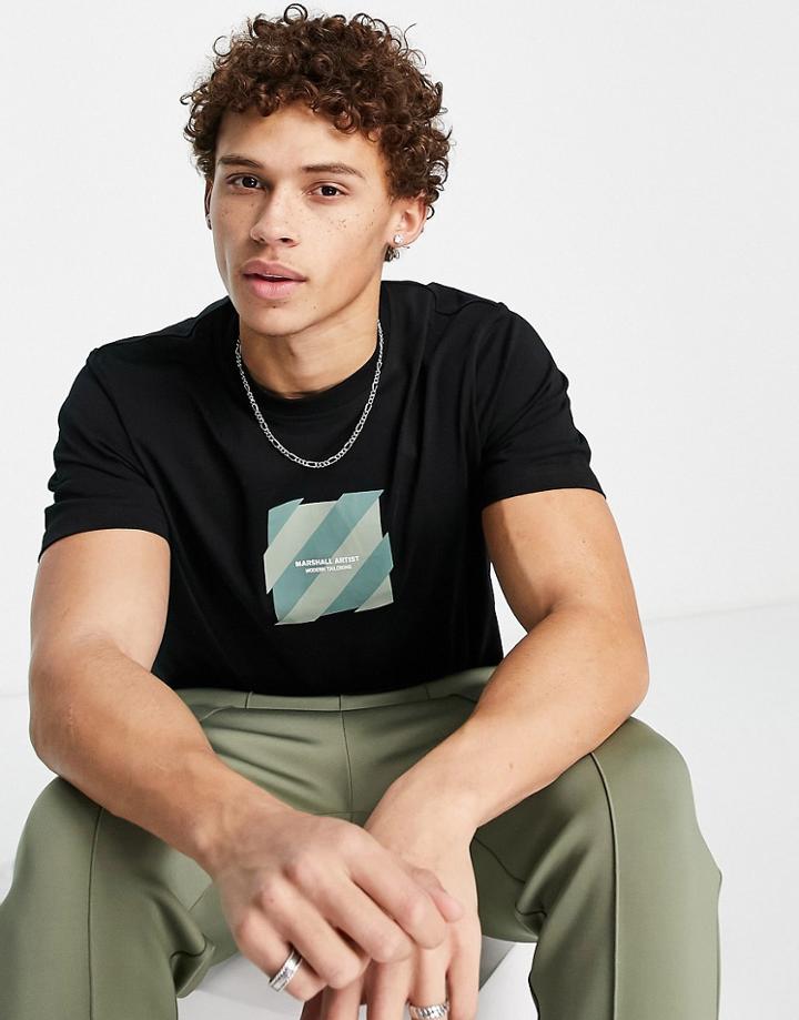 Marshall Artist Chevron Box T-shirt In Black