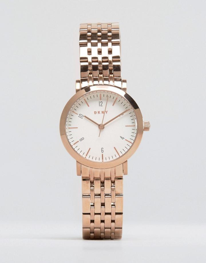 Dkny Rose Gold Minetta Bracelet Watch Ny2511 - Gold