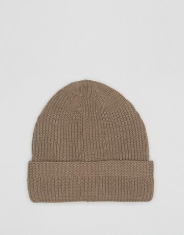 Asos Stitch Fisherman Beanie In Pink - Pink