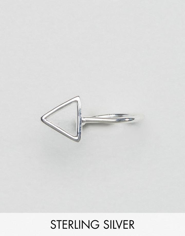 Reclaimed Vintage Inspired Triangle Ear Cuff - Silver