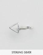 Reclaimed Vintage Inspired Triangle Ear Cuff - Silver