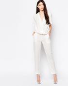 By Zoe Low V Neck Jumpsuit - Ecru