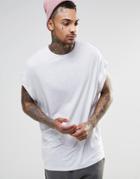 Asos Super Oversized Sleeveless T-shirt In Gray - Gray Marl