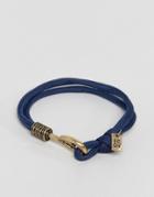 Icon Brand Navy Cord Bracelet With Fishing Hook - Navy