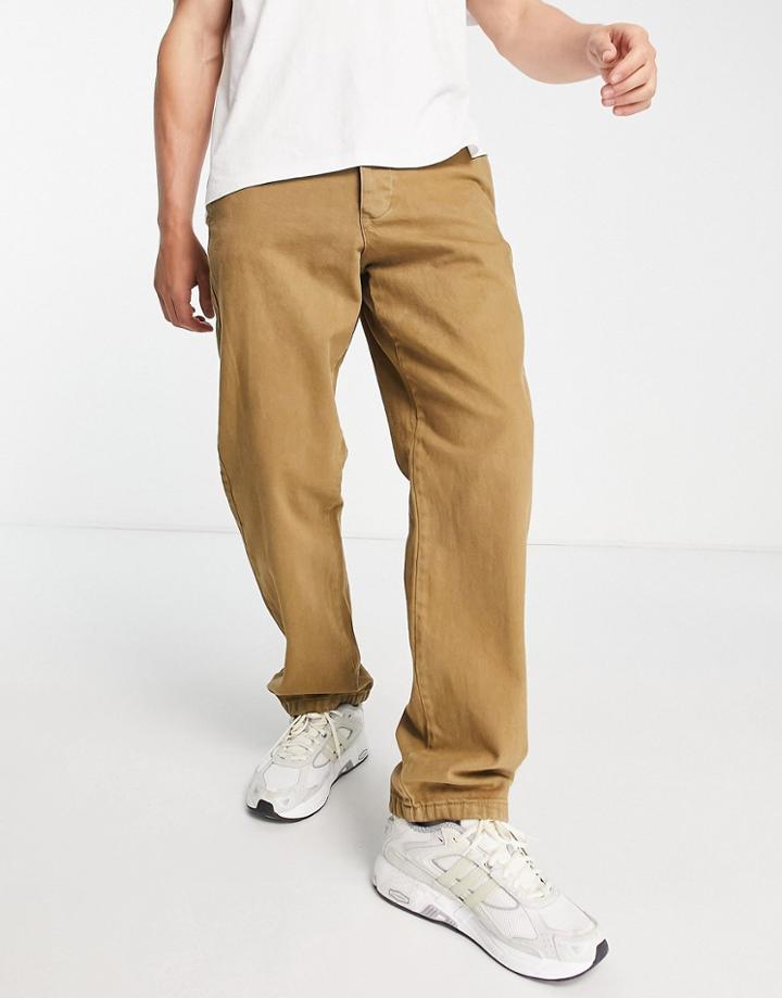 Only & Sons Edge Loose Fit Chinos In Brown