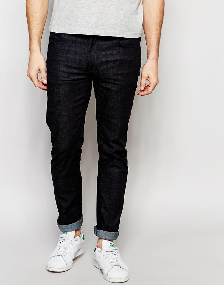 Nudie Jeans Thin Finn Slim Fit Dry Deep Dark - Dry Deep Dark