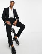 Twisted Tailor Sylvan Skinny Suit Jacket In Black With Geometric Flocking
