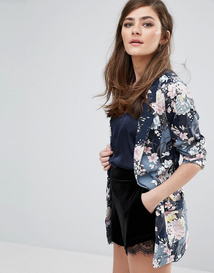 Oasis Floral Print Soft Blazer - Multi