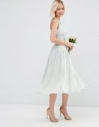 Asos Wedding Hollywood Midi Dress - Soft Blue
