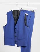 Selected Homme Blue Slim Fit Suit Vest-blues