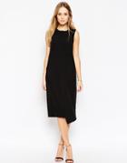 Asos Cocoon Dress With Double Layer - Black