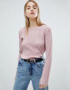 Jdy Fine Cable Knit Jumper - Pink
