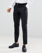 Next Slim Fit Smart Pants In Black - Black