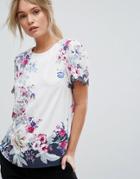 Oasis Floral Print Placement T-shirt - Multi