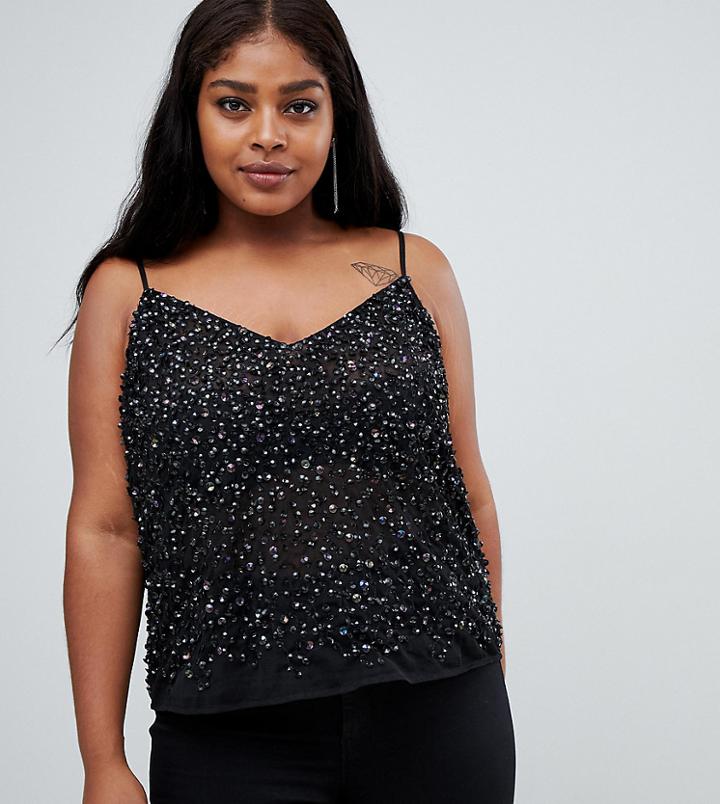 Asos Design Curve Cami Top With Sequin Embellishment