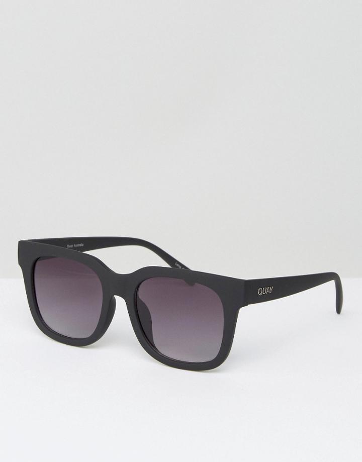 Quay Australia Square Sunglasses Libre In Black & Tort - Black