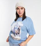 Reclaimed Vintage Inspired Plus T-shirt With Horse Graphic In Blue-blues