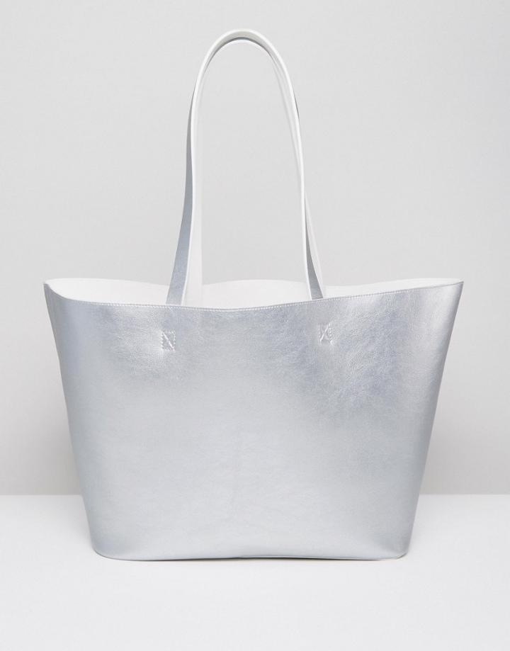 Asos Reversible Shopper Bag - White