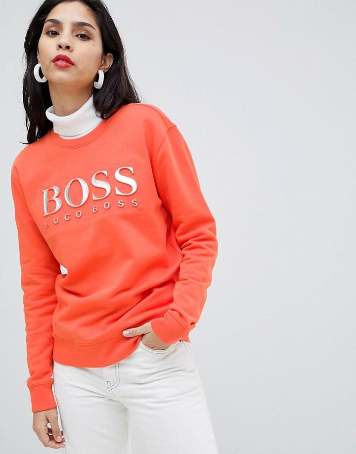 Boss Casual Logo Sweater - Orange