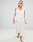 Zulu & Zephyr Kate Beach Jumpsuit In Cream - Cream