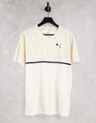 Puma Graphic Logo T-shirt In Eggnog-neutral