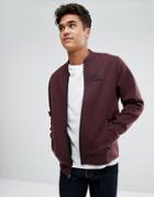 Abercrombie & Fitch Bonded Baseball Sweat Bomber In Red - Red