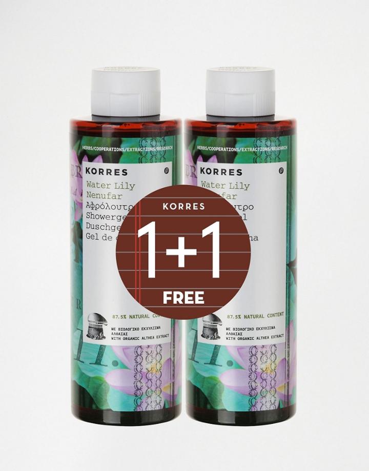 Korres Limited Edition 1 + 1 Waterlilly Showergel 250ml Save 50% - Waterlilly