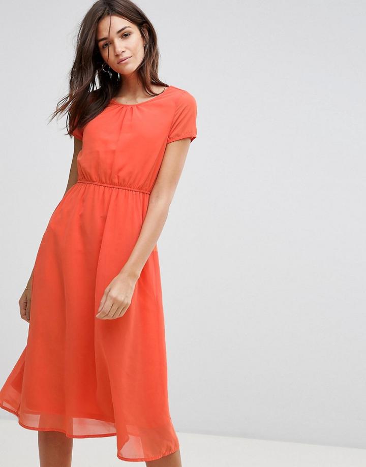 Pussycat London Midi A-line Dress - Orange