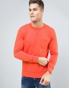 Esprit Sweatshirt With Pocket - Orange