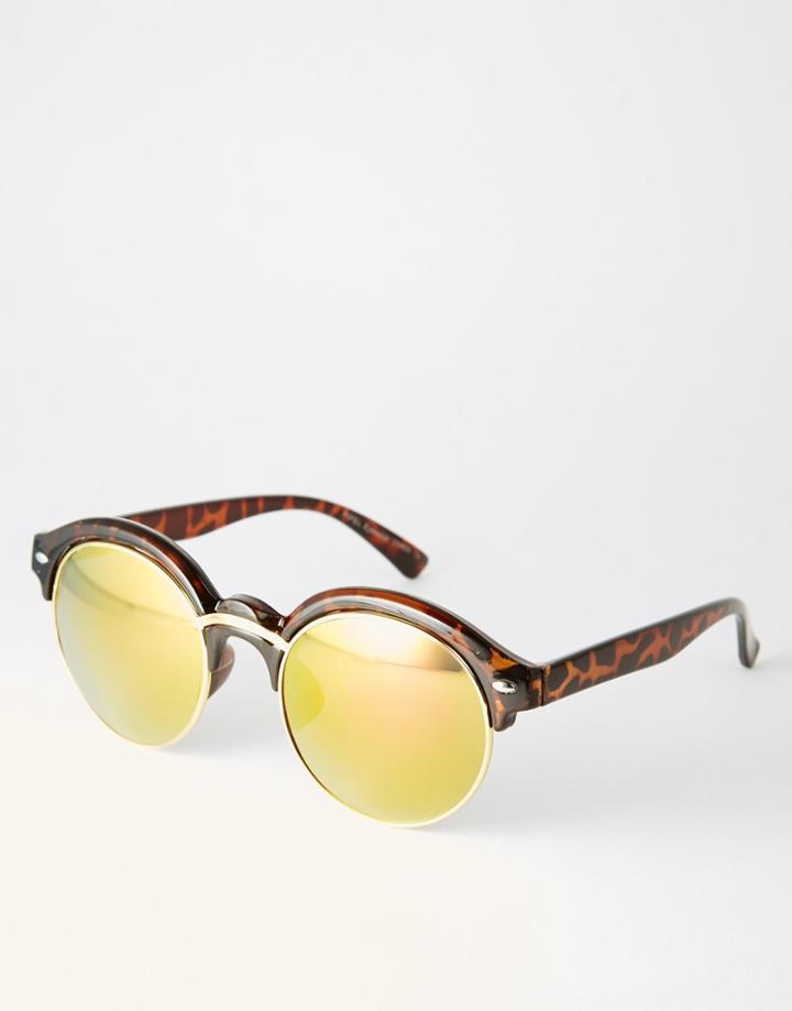 7x Tort Brown Sunglass Yellow Revo - Brown