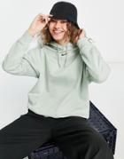 Nike Collection Fleece Oversized Hoodie In Dusty Green