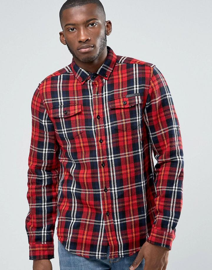 Criminal Damage Lumber Check Shirt - Red