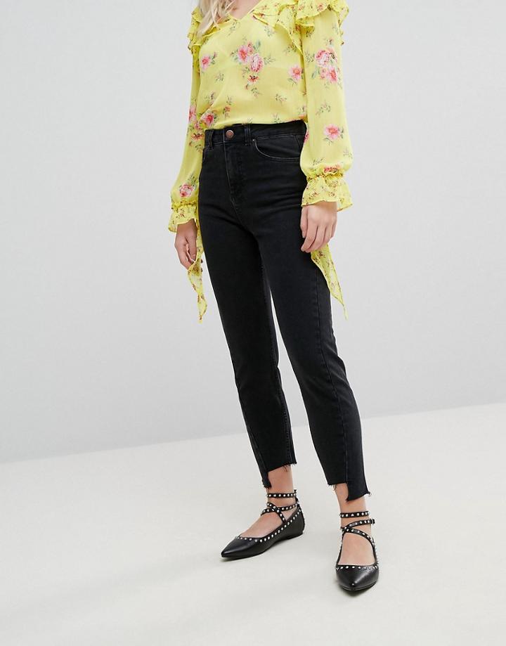 Miss Selfridge Twist Seam Mom Jeans - Black