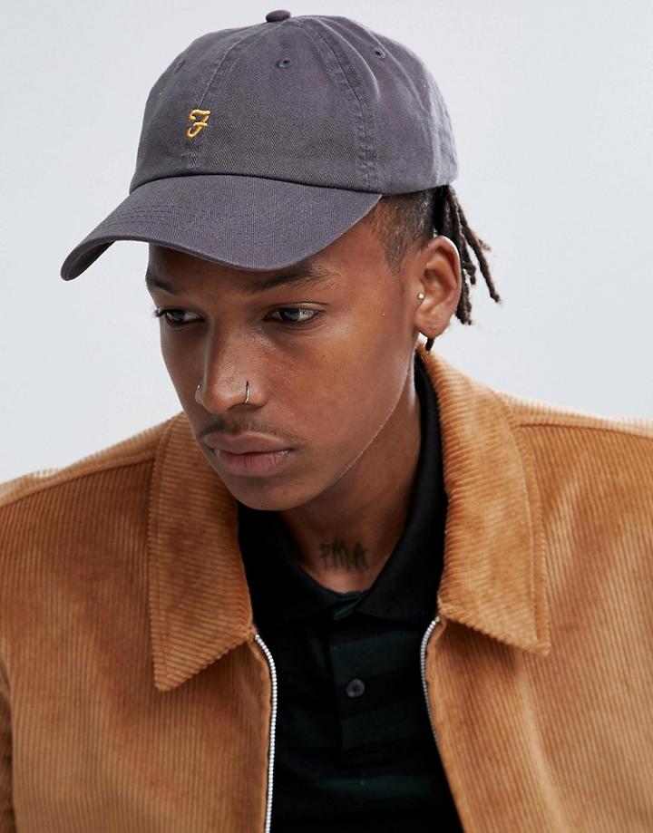 Farah Thorney Twill Baseball Hat In Gray - Gray