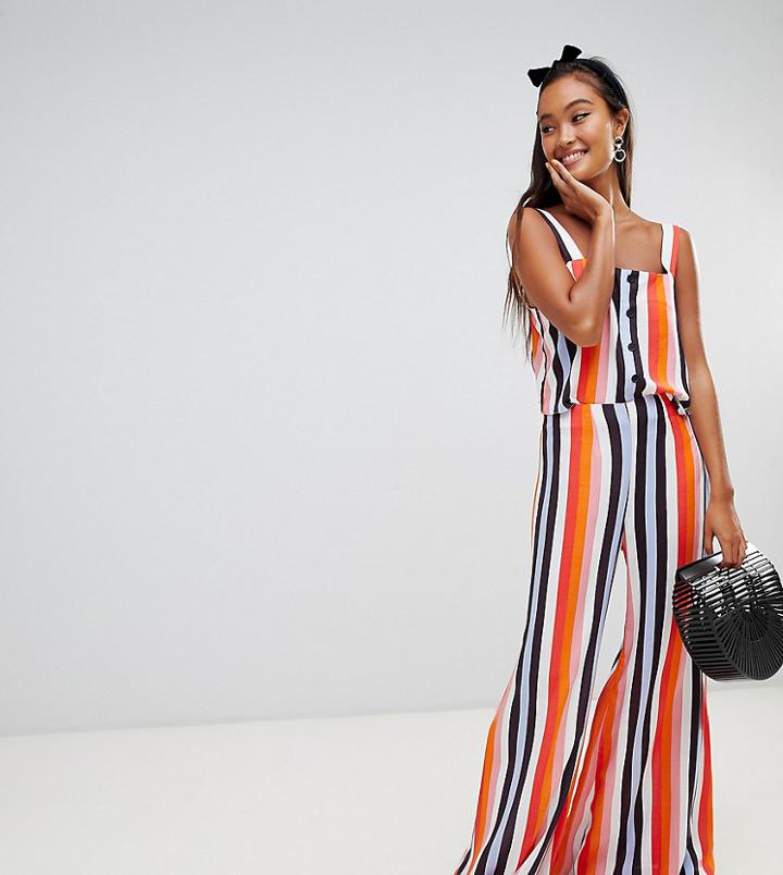 Miss Selfridge Wide Leg Pants In Stripe