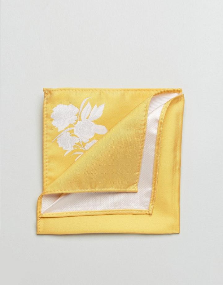 Asos Pocket Square In Mustard - Yellow