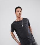 Heart & Dagger Relaxed Fit T-shirt With Heavy Wash - Gray