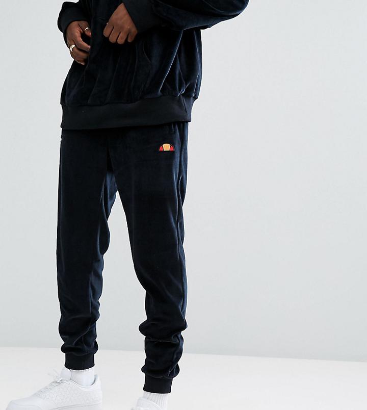 Ellesse Velour Joggers In Black - Black