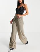 Lola May Checked Wide Leg Pants-yellow