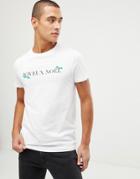 Asos Design Holidays T-shirt With Joyeux Noel Print - White