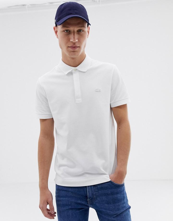Lacoste Tonal Logo Polo In White