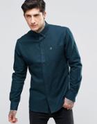Farah Shirt With Flannel Gingham In Regular Fit Green - Green