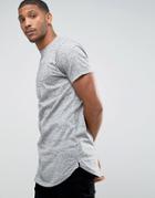 D-struct Longline Marl T-shirt - Gray