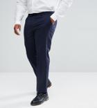 Asos Plus Slim Suit Pants In Navy - Navy